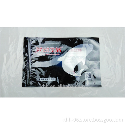 Food safe 3 side seal sea food packaging printed ziplock bag